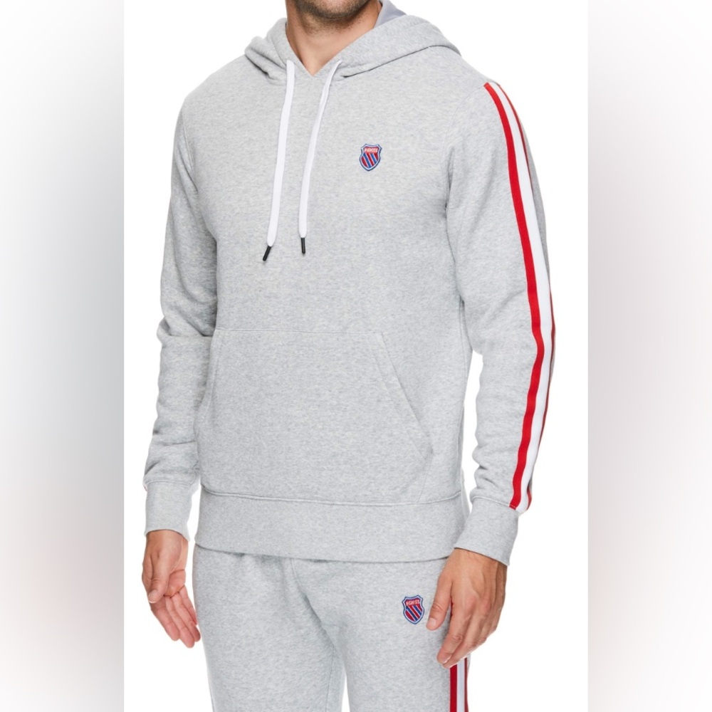 K Swiss Hoodie & Pants Mens Small Athletic Slim Fit (2) Piece Jogger Set NEW